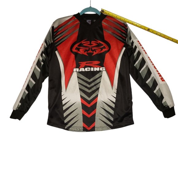 MTX Motocross Bike Racing Jersey Shirt Long Sleeve Red Youth Boys Size Large - Picture 8 of 10